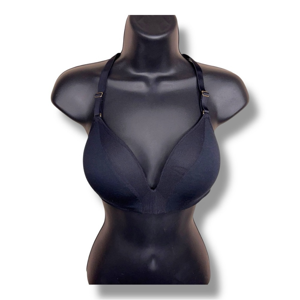 34D Lively All You Wireless Tshirt Bra Black Multi-way Molded Lightly Lined